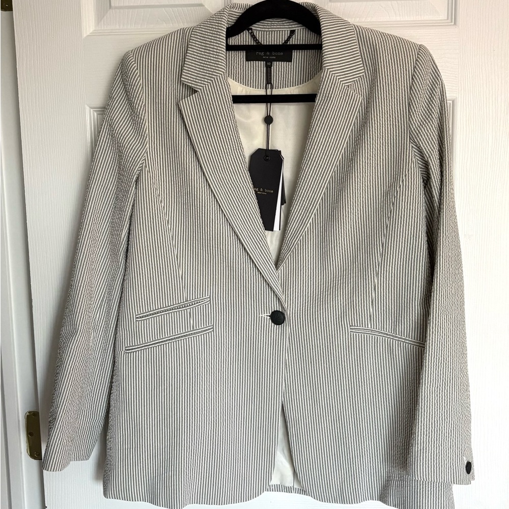 Rag & Bone Seersucker Blazer - Size 10 (NWT!)